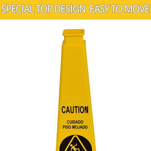 BESEA Caution Wet Floor Sign 3 Pack, Non-Slip Floor Safety Cone - Image 8