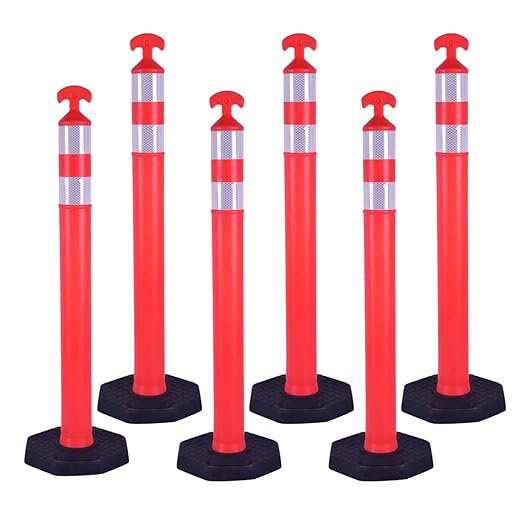 Reflective Rubber Base Traffic Delineator Post by OranclUS