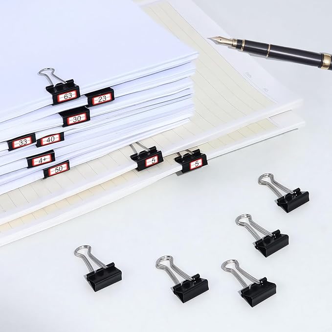 Ufmarine 60 Pcs Small Binder Clips 3/4 Inch Length, Standard Size - Image 4