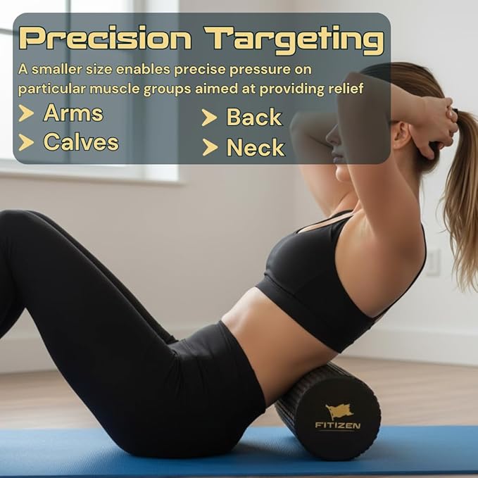 Fitizen Foam Roller – Muscle Massage Rehab Stiff Back Pain Physical Therapy - Image 4