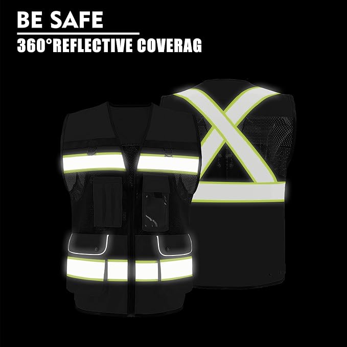 Safety Vest High Visibility Reflective Construction Vest - Image 4