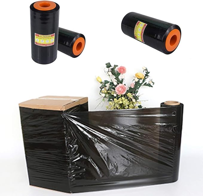 Stretch Wrap/Film Black Industrial Strength Extra Thick 9” x 1000ft 80 Gauge - Image 4