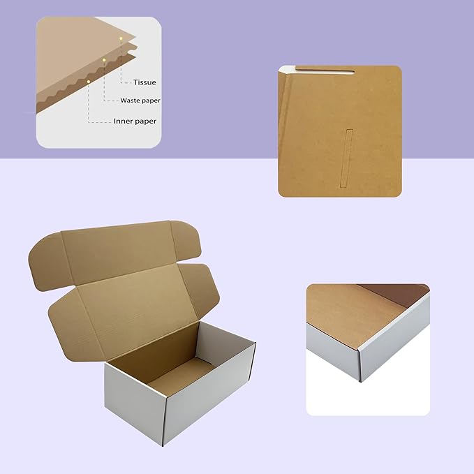 12x6x4 inches Shipping Boxes Set of 20, Holidays Gift and Small Business Giving - Image 9