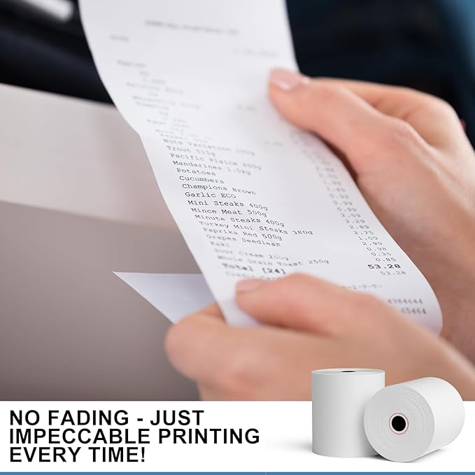 3 1/8 x 230ft Thermal Paper 32 Rolls - 80mm Receipt Cash Register Paper - Image 4