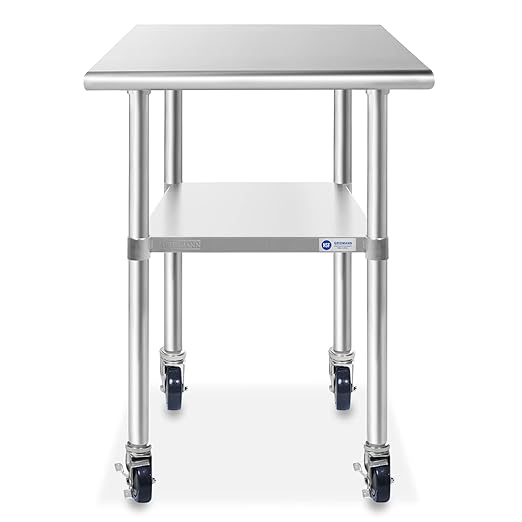 GRIDMANN NSF Stainless Steel Work & Prep Table 30 x 24 Inches - Image 2