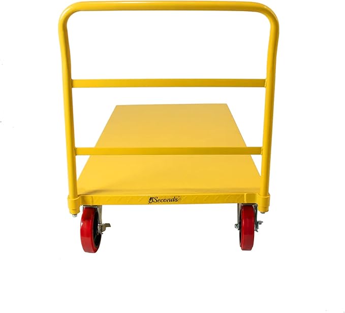5Seconds Flatbed Platform Cart Industrial Dolly Heavy Duty 60” x 30” Hand Push - Image 3
