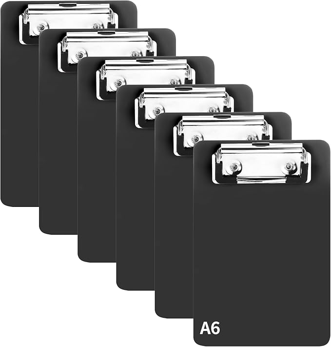 6 PCS MiNi Clipboard，Pretty Cute Small Clipboards 4×6 Inch A6 by Unknown