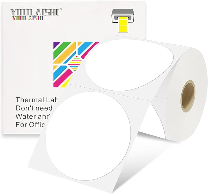 3 X 3 Inch Color Coding Dot Labels Circle Thermal Printable Waterproof 500 Pcs by YOULAISHI