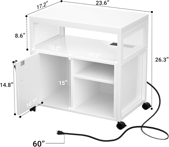 Unikito Rolling File Cabinet Lateral Office Filing Cabinets - Image 3