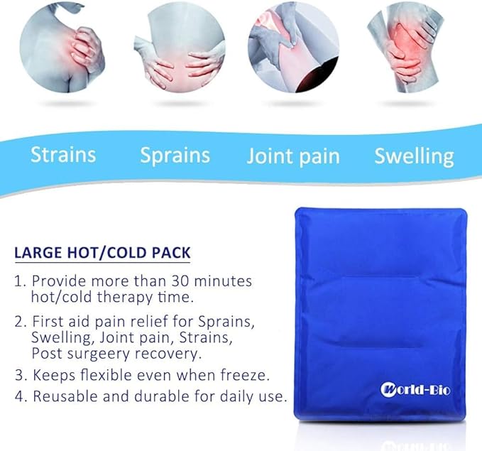 WORLD-BIO Large Gel Ice Pack Wrap - Image 7