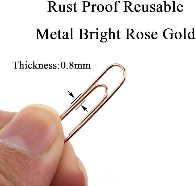 HAHIYO Paper Clips Sturdy 1.3 inches Length 180 Pack Paperclips Heavy Duty - Image 3