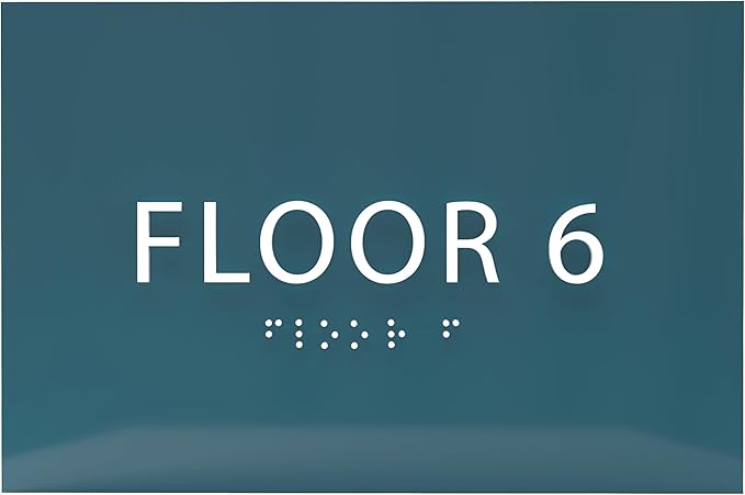 6" X4" Floor 6 Sign by ADACentralSigns