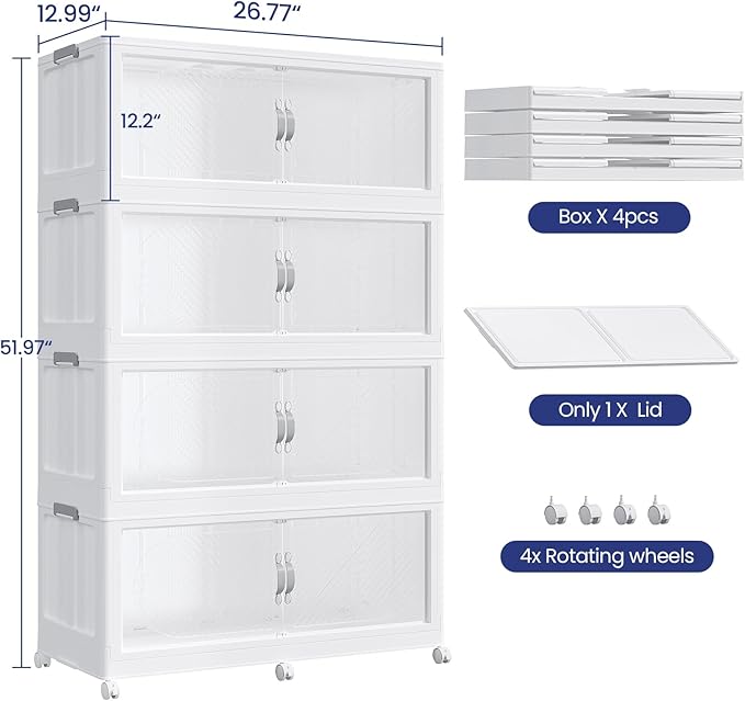 480QT Plastic Stackable Storage Bins - Image 2