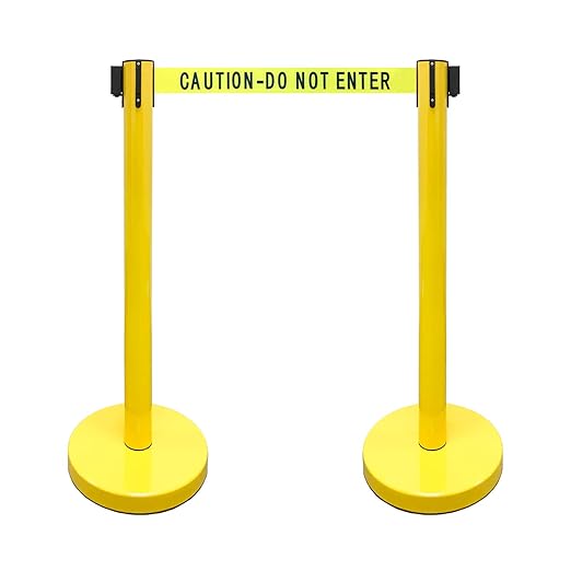 VIP Crowd Control Retractable Belt Stanchion Queue Safety Barrier Set by CrowdControlCenter