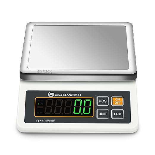 Gram Scale Waterproof Counting Function Weighs Gram, Pound & Kilogram, 13lb by BROMECH