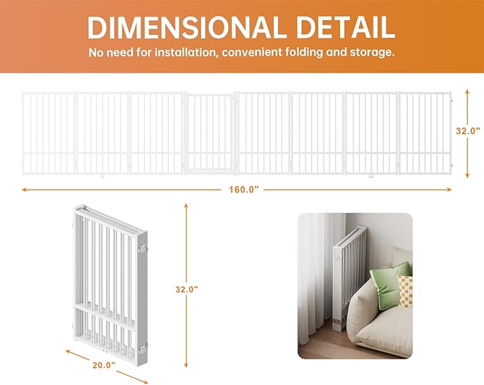 Full Metal Freestanding Dog Gate - Image 5