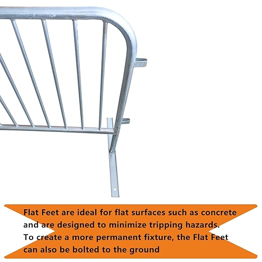 2 Pack 8.5 Ft Steel Crowd Control Heavy Duty Interlocking Steel Safety Barriers - Image 6