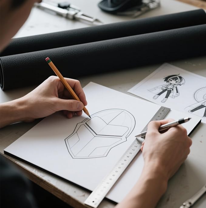 AMZQNART EVA Foam 6mm, Cosplay Foam 39x59 inch Black, High Density 90 kg/m³ - Image 3