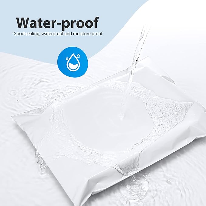 Fuxury Poly Mailers 12x15.5" 500Pcs Bulk White Shipping Bags - Image 4