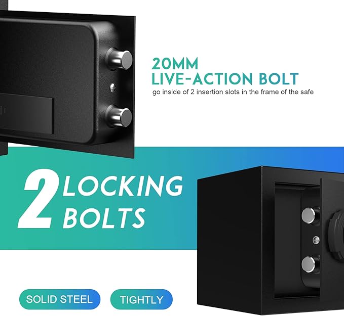 RPNB Deluxe Safe and Lock Box, Digital Keypad Safe Box, Steel Alloy Small Safes - Image 4