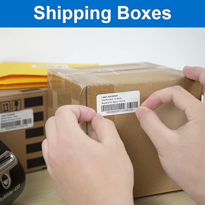 Label KINGDOM 12 Rolls Compatible Dymo 1" x 2-1/8" Multipurpose Labels - Image 7