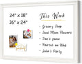4 THOUGHT Dry Erase Board, 24 x 18 in Magnetic Whiteboard Wood Frame by 4Thought