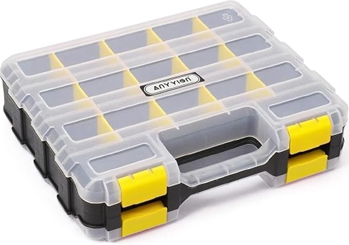 Anyyion Small Parts Organizer, 34-Compartments Double Side parts organizer by Anyyion