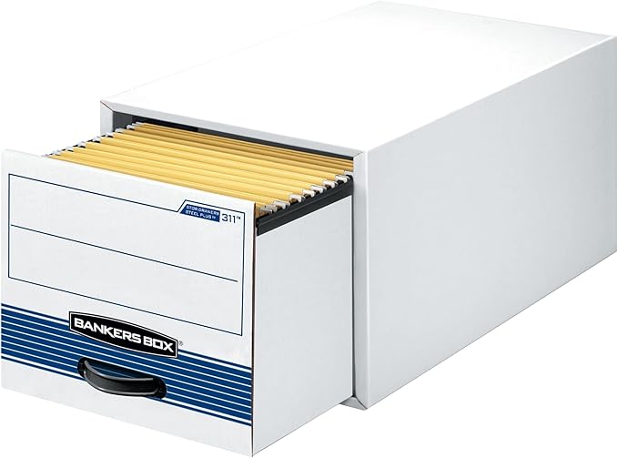 Bankers Box STOR/DRAWER STEEL PLUS Extra Space-Saving Filing Cabinet, Stacks up by BankersBox