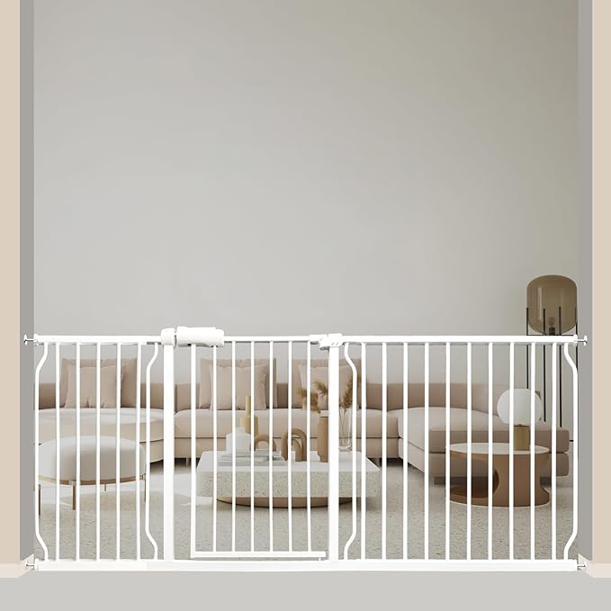Baby Gates Extra Wide 71.5-76.4 Inch Large Baby Gates by SmartDesignBigProtection