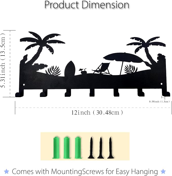 Wall Mounted Key Rack | Metal Key Rack Hook Organizer | Metal Key Organizer - Image 2