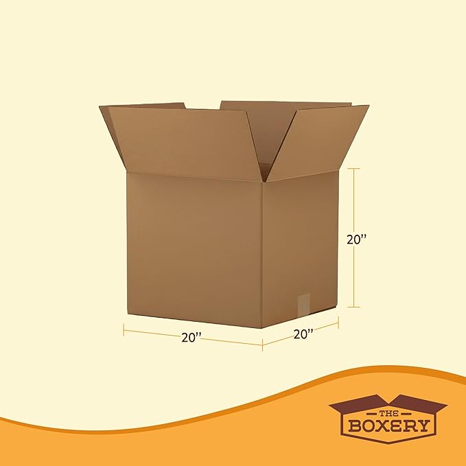 The Boxery Cube 20 x 20 x 20-inch Corrugated Cardboard Boxes, Large | Pack of 15 - Image 3