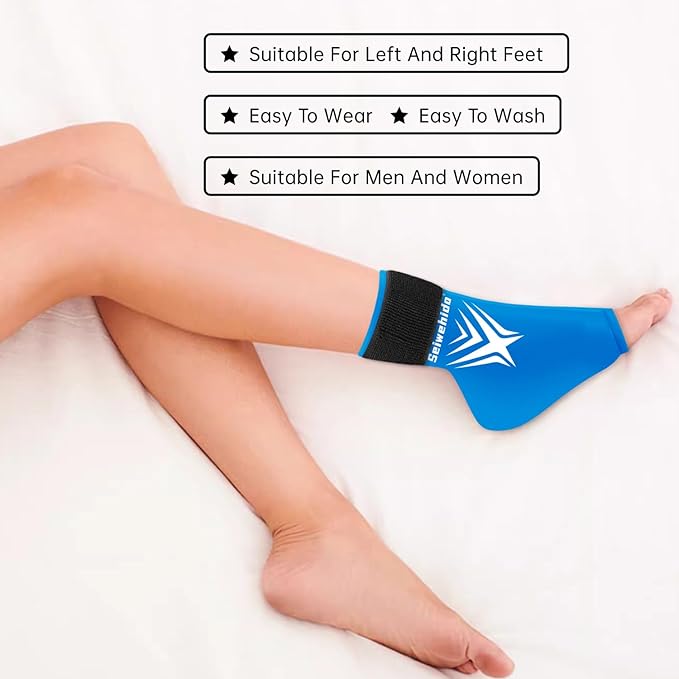 Foot Ankle Ice Pack Wrap for Swelling, Reusable Gel Ice Pack for Sprained Ankle - Image 7