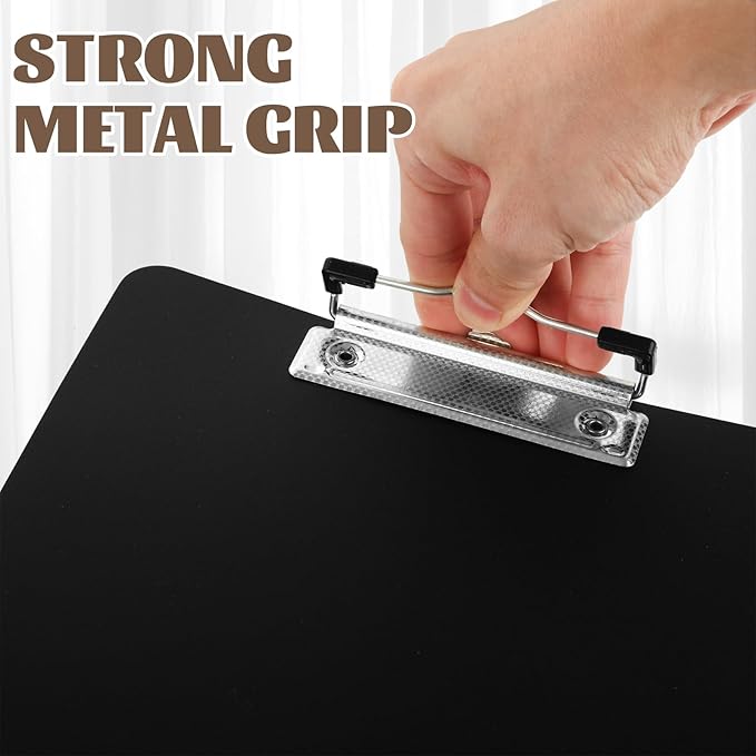 MIVIDE 30 Pack Black Clipboards, Plastic Office Clipboard 12 x 8.7 Inch Size - Image 3