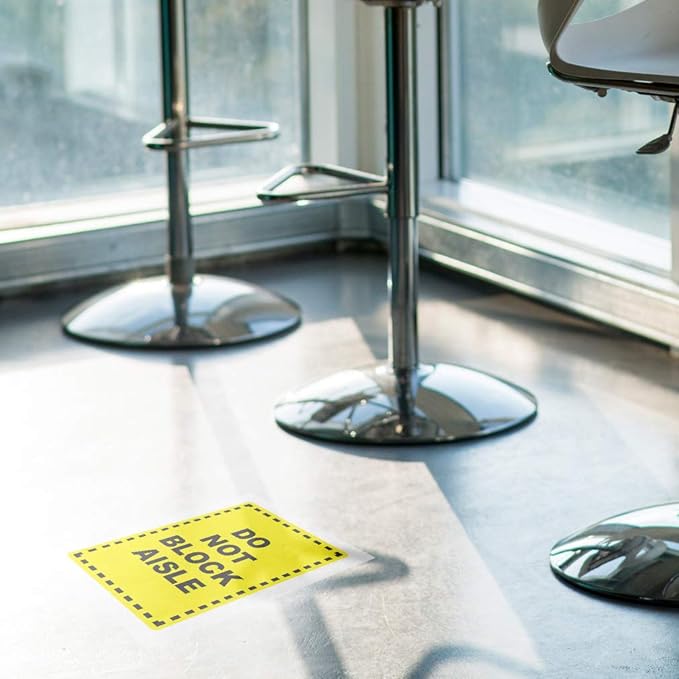 Do Not Block Floor Decals Aisle Yellow Anti-Slip Vertical Shape Lifestyle - Image 5