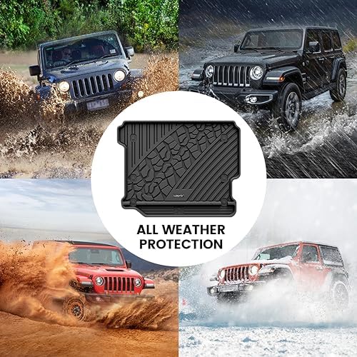 LASFIT Cargo Mat for Jeep Wrangler JL 2018-2026 4 Doors Without SUBWOOFER - Image 5