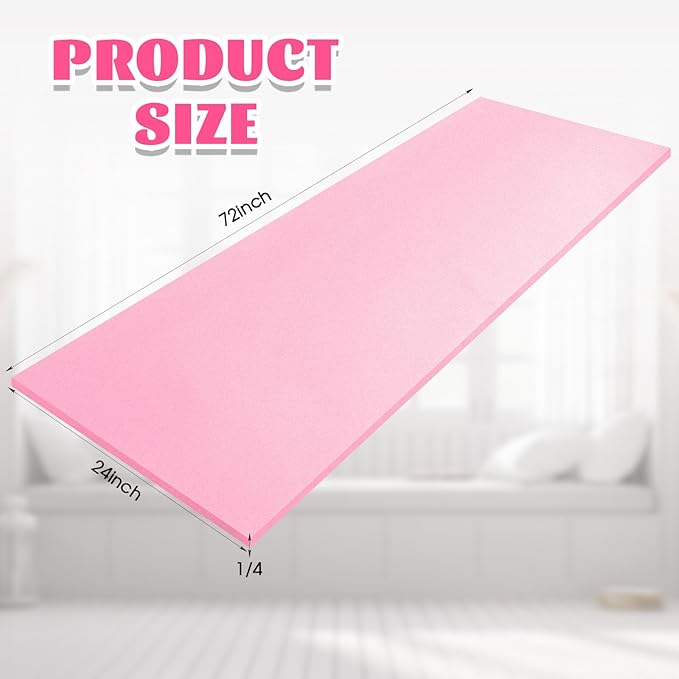 Amylove Polyurethane Foam 1/4" x 24" x 72" High Density Cushion Upholstery Foam - Image 2