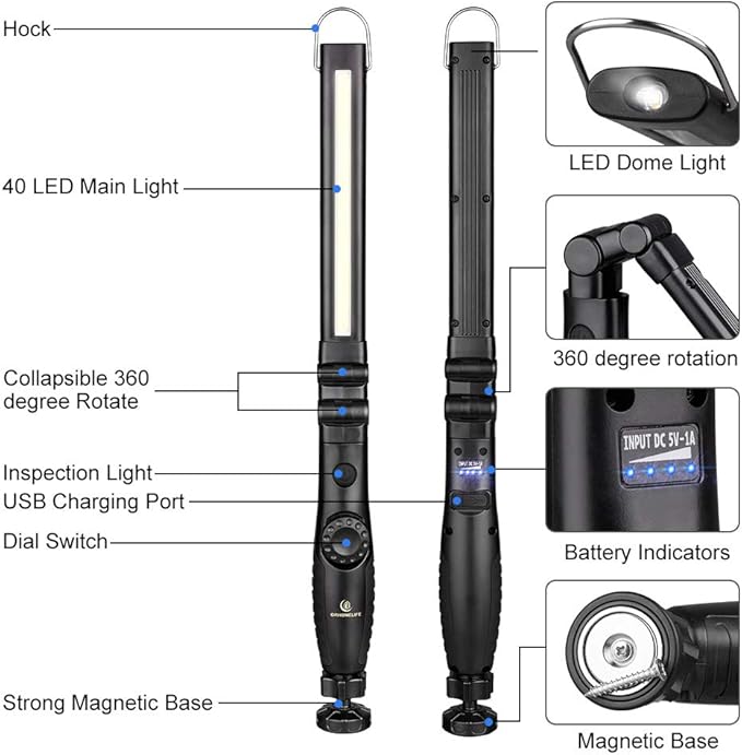 ORHOMELIFE Rechargeable LED Work Light - Image 3