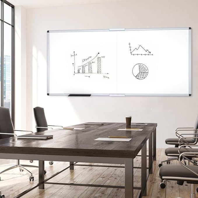 VIZ-PRO Magnetic Dry Erase Board, 96 X 48 Inches, Foldable Wall-Mounted - Image 5