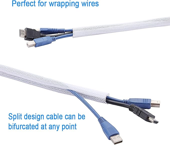 1/4" x25ft Split Sleeve Wire Loom Tubing - Image 3