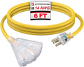 EP 6 Ft Lighted Outdoor Extension Cord by ENERGYPRO