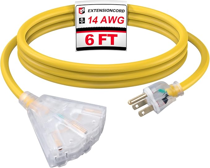 EP 6 Ft Lighted Outdoor Extension Cord by ENERGYPRO