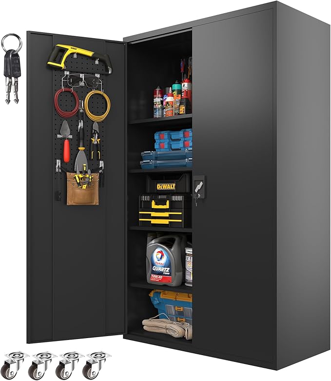 Upgraded Wide Metal Storage Cabinet - Image 8