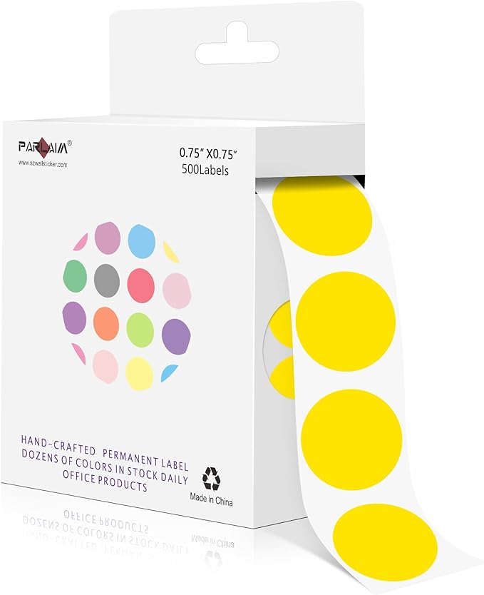 PARLAIM 3/4 Inch Color Coding Label Stickers by PARLAIM