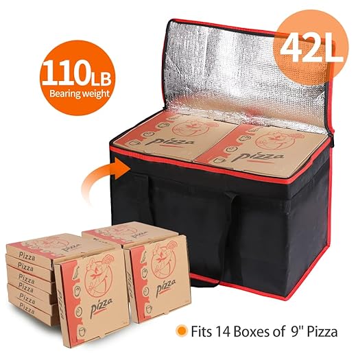 Bodaon Insulated Food Delivery Bag, XX-Large Reusable Grocery Shopping Bags - Image 4