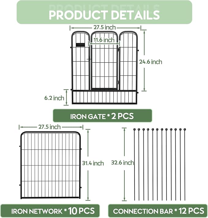 ZXMOTO Decorative Garden Fence 12 Pack - Image 4