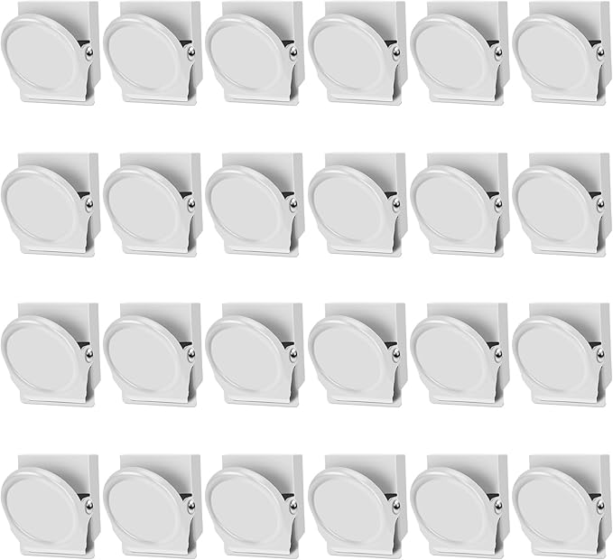 VNDUEEY White Magnetic Clips, Refrigerator Magnets Metal Clips by VNDUEEY
