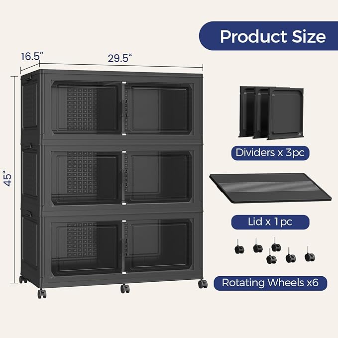480 QT Extra Large Stackable Storage Bins - Image 2