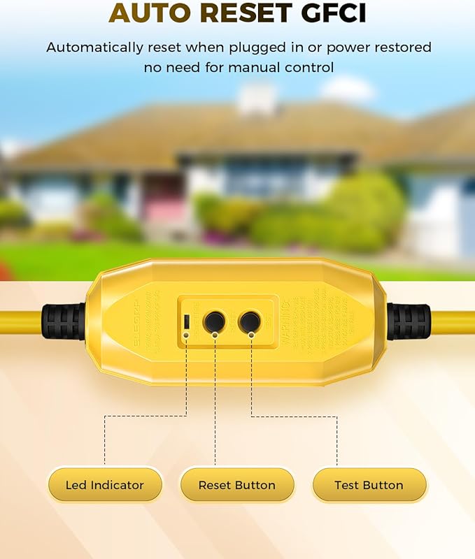 3 FT Auto GFCI Extension Cord Outdoor - Image 4