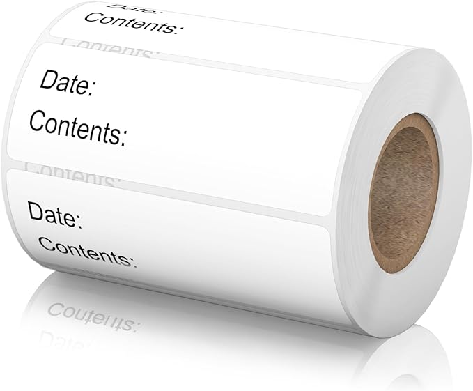 1" x 3" Freezer Labels, Waterproof & Oil-Resistant Write-On Freezer Labels by Unknown