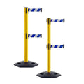 Crowd Control Warehouse CCW Set of 2 Retractable Dual Belt Stanchion Safety by Crowd+Control+Warehouse